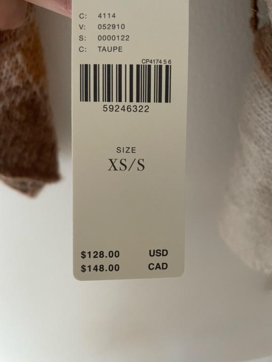 Anthropologie Beige and Brown Tie-Waist Knit Cardigan - Picture 3 of 4